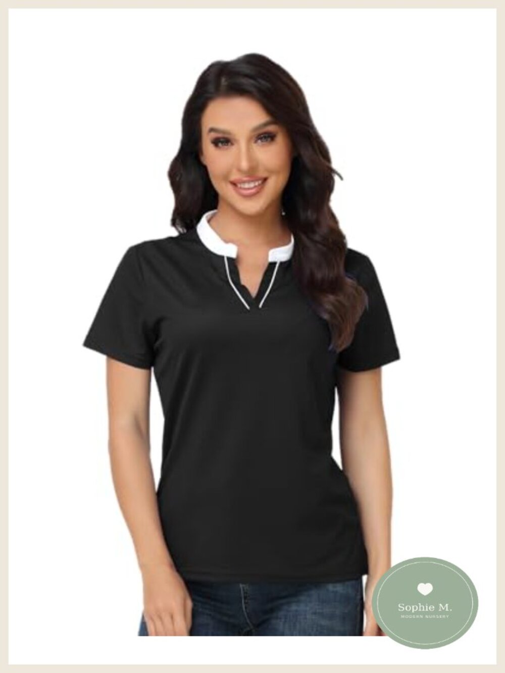 UPF 50+ Short Sleeve Polo Shirt Women Golf Top